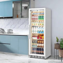 Tylza 13.8 Cu Ft Commercial Refrigerator with Glass Door Display Beverage Fridge, Upright Beverage Cooler Merchandiser, Low Noise, Fast Cooling, White by CozyNest Decor