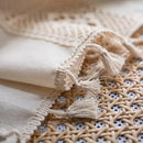 Sutuo Home Boho Curtain Crochet Lace Patchwork Semi-Blackout Bohemian Handmade Tassels, Rod Pocket Window Treatment Vintage Rustic Farmhouse Drapes for Bedroom, 1 Panel 59" W x 96" L, Beige by CozyNest Decor