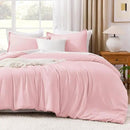 Litanika Pink Twin/Twin XL Comforter Set, 2 Pieces Girls Teen Kids Cute Soft Solid Bedding Comforter Set, All Season Bed Set (66x90In Comforter & 1 Pillowcase) by CozyNest Decor