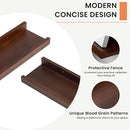 Solid Ash Wood Picture Ledge Shelf, 36 Inch Floating Shelves with Lip Set of 2, Photo Ledge Shelf Nursery Bookshelf Wall Mounted for Living Room Bedroom Decor, Walnut by TinyTreasures Baby Boutique