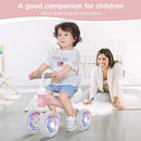 Baby Balance Bike Toys for 12-36 Months Kids Toy Boy and Girls Gifts Toddler Best First Birthday Gift Children Walker No Pedal Infant 4 Wheels Bicycle (Colorful, Pink-Light) by TinyTreasures Baby Boutique