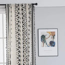 Sutuo Home Black and White Boho Curtain 84 Inches Length for Bedroom, Printed Cotton Linen Geometric Rod Pocket Chic Semi Blackout Bohemian Tassels Window Treatment, 1 Panel 59" W x 84" L by CozyNest Decor