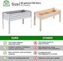 Land Guard Galvanized Raised Garden Bed with Legs, 48×24×32in Large Metal Elevated Raised Planter Box with Drainage Holes for Backyard, Patio, Balcony, 400lb Capacity by CozyNest Decor