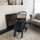 Weather Proof Oudtoor Walking Universal Stroller Bunting Bag with Reflective Strips,Multi-Zippers,Central and Feet Area Opens,Easy for Baby in&Out&Temperature Regulation Footmuff for Stroller,Black by TinyTreasures Baby Boutique
