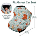 Baby Car Seat Cover, Multi-use Nursing Cover for Breastfeeding, Stretchy Stroller Cover Boys Girls, Stretchy Carseat Canopy, Soft Breathable, Woodland Animal Bear by TinyTreasures Baby Boutique