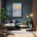 Coastal sailboat scenery poster art decor ocean nautical room decor beautiful sailboat seascape decor suitable for beach villa by CozyNest Decor