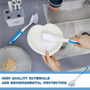 Hsei 10 Pcs Blue Kitchen Scrub Dish Brush Bulk with 11 Inch Anti Slip Handle Cleaning Dish Scrubber with Stiff Bristles Washing Scrub Brushes for Housekeeping for Pots and Pans, Kitchen Sink by CozyNest Decor