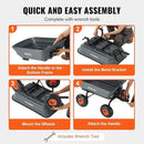 VEVOR 4 Cu.Ft. 600lbs Poly Garden Cart Dump Wagon, Heavy Duty 4 Wheel Wheelbarrow Yard Cart Dump Wagon with 10in All Terrain Wheels, Steel Frame and Quick Release System by GreenHaven Gardens