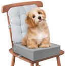 Booster Seat for Kitchen Chair with Comfy Backrest Pillow and Adjustable Safety Buckles,Non-Slip Kid Toddler Booster Seat for Dining Table, PU Travel Baby Booster Cushion Chair by TinyTreasures Baby Boutique