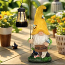 Gnome Garden Decor Statue Mom Dad Gifts Garden Accessories Garden Gnomes Outdoor Lights Solar Resin Gnomes Home Decorations for Patio,Yard,Lawn Ornament by CozyNest Decor