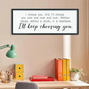 comurdyo I'll Keep Choosing You Sign 40"X15" for Master Bedroom Above Bed Wall Decor I Choose You Large Wood Framed Wall Hanging Art (Black) by CozyNest Decor