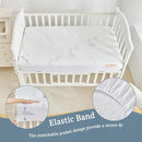 BEDLORE Waterproof Crib Mattress Protector 2 Pack, Ultra Soft Bamboo Viscose Crib Mattress Pad Cover, Noiseless Toddler Mattress Protector for Standard Baby Bed Size 52''x28'', White by TinyTreasures Baby Boutique