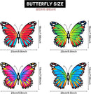 Oraytteo 4 Pack Metal Butterfly Wall Decor, Butterflies Wall Art Hanging Sculptures for Outdoor, Fence Patio Yard Tree Garden Home Decorations, Housewarming Gift by GreenHaven Gardens