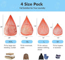 4Pcs Mesh Laundry Bags Washing Machine Mesh Wash Bags for Clothes,Underwear,Lingerie, Bed Linen with Drawstring Closure Sturdy(4 Size, Orange) by TinyTreasures Baby Boutique