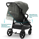 Mompush Nova Baby Stroller for Toddler, Infant & Newborn | Spacious Seat & Lie-Flat Mode | Compact One-Hand Fold, UPF 50+ Canopy & All-Wheel Suspension | Includes Rain Cover & Cup Holder, Green by TinyTreasures Baby Boutique