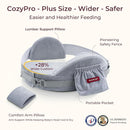 Momcozy CozyPro Nursing Pillow for Breastfeeding - All Around Ergonomic Comfort & Support - Pioneering Safety Fence - Plus Size Wider Feeding Pillow with Lumbar Support for Easier & Healthier Nursing by TinyTreasures Baby Boutique