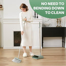 JOYMOOP Dark Teal Green Broom and Dustpan Set with 56” Handle, Upright Angle with Comb Teeth for Pet Hair and Hardwood Floors by CozyNest Decor