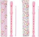 Recorder Instrument for Beginner Kids Adults,8-Hole Soprano Descant Recorder Music Flute with with Cleaning Rod & Leather Case For School Student Home Entertainment(4-Pink Unicorn Flamingo) by TinyTreasures Baby Boutique