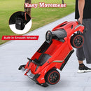 Costzon Ride on Car, Lamborghini Licensed 12V Battery Powered 4WD Sports Car with Remote Control, 3 Speeds, Hydraulic Doors, LED Lights, Towing Wheel, Horn, Music, Electric Vehicle for Kids Aged 3-8 by TinyTreasures Baby Boutique