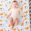 4 Piece Crib Bedding Set for Boys Girls, Infant Toddler Nursery Baby Bedding Sets Includes Cartoon Quilt, Fitted Crib Sheet, Crib Skirt and Plush Football Toy (MVP) by TinyTreasures Baby Boutique