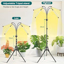 Grow Lights for Indoor Plants Full Spectrum with 15-63 inches Adjustable Tripod Stand Plant Light with 4/8/12H Timer with Remote Control by GreenHaven Gardens