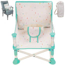 Tiny Marvels Portable 3-in-1 Baby Booster Seat, Cozy Floor Seat, Feeding Seat with Tray, Compact Foldable Toddler Booster with Child Safety Belt Carry Bag, Perfect for Travel (Cream Confetti) by TinyTreasures Baby Boutique