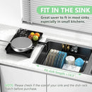 LEMIKKLE Roll Up Dish Drying Rack, Over The Sink Dish Drainer Rack, Foldable Sink Drying Rack, Anti-Slip Silicone Wrapped Dish Drainer for Kitchen Counter by CozyNest Decor