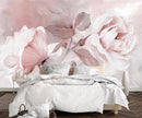 Pink Watercolor Peony Floral Mural Wallpaper Rose Flower Wall Mural for Living Room Bedroom Dining Room Office(Not Self-Adhesive) by TinyTreasures Baby Boutique