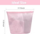2 Pcs Special Zoning laundry bag for delicates with handles mesh laundry bags washing machine laundry totes travel storage and sorting bag (Pink2) by TinyTreasures Baby Boutique