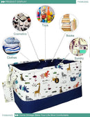 FANKANG Rectangular Laundry Basket Nursery Storage Fabric Storage Bin Storage Hamper,Gift Baskets (Animals) by TinyTreasures Baby Boutique