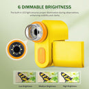 1000X Handheld Microscope for Kids, 4K 2.0" Screen Mini Pocket Microscope with 6 Adjustable LED Lights, Edu Science Birthday Gifts for Kids Ages 8-12, 32G SD Card Included - Yellow by TinyTreasures Baby Boutique