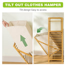 Laundry Hamper with 2-Tier Shelves & Tilt-Out Basket by HouseOfZazla