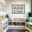 Welcome Sign Funny Welcome Banner, Trendy Retro Wall Hanging, Wall Decor, Banner Flag, Wall Flag Classroom Playroom Home Entryway Living Room Office Decor, Banner for Room, Black and White by TinyTreasures Baby Boutique