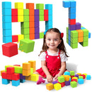 Magnetic Building Blocks, 1.65 inch Large Magnetic Stacking Cubes for Toddlers, Sensory & Montessori Toys for Boys & Girls 1 2 3 Years Old (24 PCS) by TinyTreasures Baby Boutique