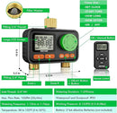 RESTMO RF Remote Controlled Sprinkler Timer with Brass Inlet & Outlet, Water Timer for Garden Hose, Automatic/Manual/Rain Delay for Outdoor Faucet, Drip Irrigation and Lawn Watering, 2 Outlet by GreenHaven Gardens