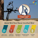 Renovatio Metal Bird Decor – Stylish Decoration for Yard & Garden – Perfect Outdoor Yard Art – 12 Gauge Thick Steel – Ideal Backyard Decor & Bird Ornaments – Cardinal Bird (Black)