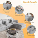 JACH Sectional Couches for Living Room, Cloud Sectional Couch with Deep Seat, Love Seat Modular Sofa with Chaise, Covers Removeable & Washable, Sofas Furniture for Living Room, Light Grey by CozyNest Decor