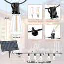 Bosceos Solar Outdoor String Lights Waterproof, 80FT Solar Powered String Lights for Outside with Shatterproof Bulbs, Dimmable ST38 LED Lights String, Patio Hanging Lights for Backyard Garden Party by GreenHaven Gardens