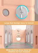 8 in 1 Toddler Slide, Kids Climber Slide with Storage Space and Non-Slip Steps, Indoor Outdoor Playset with Basketball Hoop and Telescope, Slide for Toddlers Age 1-3, Pink White by TinyTreasures Baby Boutique