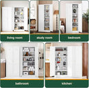 Letaya White Storage Cabinet with Adjustable Shelves-Metal Home Kitchen Pantry Cabinets with Doors,Organization Locker for Cupboard/Bedroom/Dining/Living/Bathroom/Office/Garage Room by CozyNest Decor