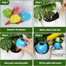 Terracotta Self Watering Spikes, 4 Pack Watering Globes for Indoor Outdoor Plants, Slow Release Plant Self Watering Planter Insert Devices for Travel, Vacation, Garden Care, Cute Small Ball Shape by GreenHaven Gardens