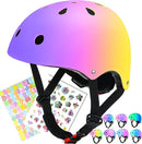 Color Gradient Adjustable Kids Bike Helmet Toddler Skateboard Helmets Boys Girls Child Ventilation Helmet for Multi-Sports Skating Cycling Scooter Balance by TinyTreasures Baby Boutique