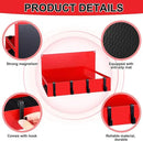 3 Pack Magnetic Garage Organizer Spice Rack for Refrigerator - 20 lb Capacity Shelf Hanging Heavy Duty Fridge Side for Organize Garage Tools, Red by CozyNest Decor
