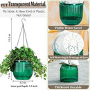 Melphoe 1 Pack Self Watering Hanging Planters Indoor Flower Pots, 8.3 Inch Outdoor Hanging Plant Pot Basket, Plant Hanger with 3Hooks Drainage Holes for Garden Home by GreenHaven Gardens