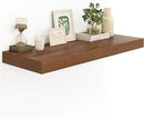 Heimlove Walnut Bathroom Shelves Floating Shelves for Wall Shelf Over Toilet Long Wall Mounted Modern Farmhouse,48 x 12 Wall Shelves with Invisible Brackets for Living Room, Kitchen, Bedroom by CozyNest Decor