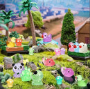 Luminous Mini Resin Animals - 130 Pcs Tiny Animals Mini Ducks Tortoise Rabbit Panda Mushroom Fruits Seashells Set Figurines Glow in The Dark Garden Miniatures Fairy Garden Accessories by GreenHaven Gardens