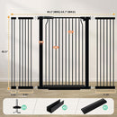 40.5" Extra Tall Baby Gate for Doorways, 49.2"-54.7" Extra Wide Pet Gate Pressure Mounted, 1.37" Narrow Space Puppy Dog Barrier Indoor, No Drill Safety Child Gate, No Climb Fence Black by TinyTreasures Baby Boutique