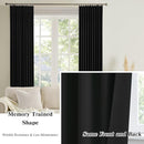 KEQIAOSUOCAI Pinch Pleated Blackout Curtains 96 Inch Long 2 Panels for Bedroom Living Room Thermal Insulated Black Out Window Curtain Pinched Pleat Drape with Hooks (W40 x L96 Inch, Black) by TinyTreasures Baby Boutique