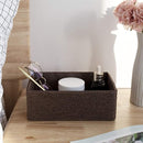 LA JOLIE MUSE Paper Rope Woven Storage Basket Set of 4 with Fabric Liner, Stackable Multipurpose Organizer Bin, Brown by TinyTreasures Baby Boutique