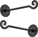 RTZEN Plant Hangers Outdoor or Indoor - Wrought Iron Metal Hanger Indoor Hook - Heavy Duty Wall Bracket Hooks for Hanging Plants Baskets Lanterns Wind Chimes - 2 Pack (Black Swirl Hooks) by GreenHaven Gardens